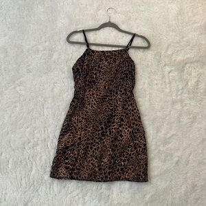 Lulus velveteen animal print dress